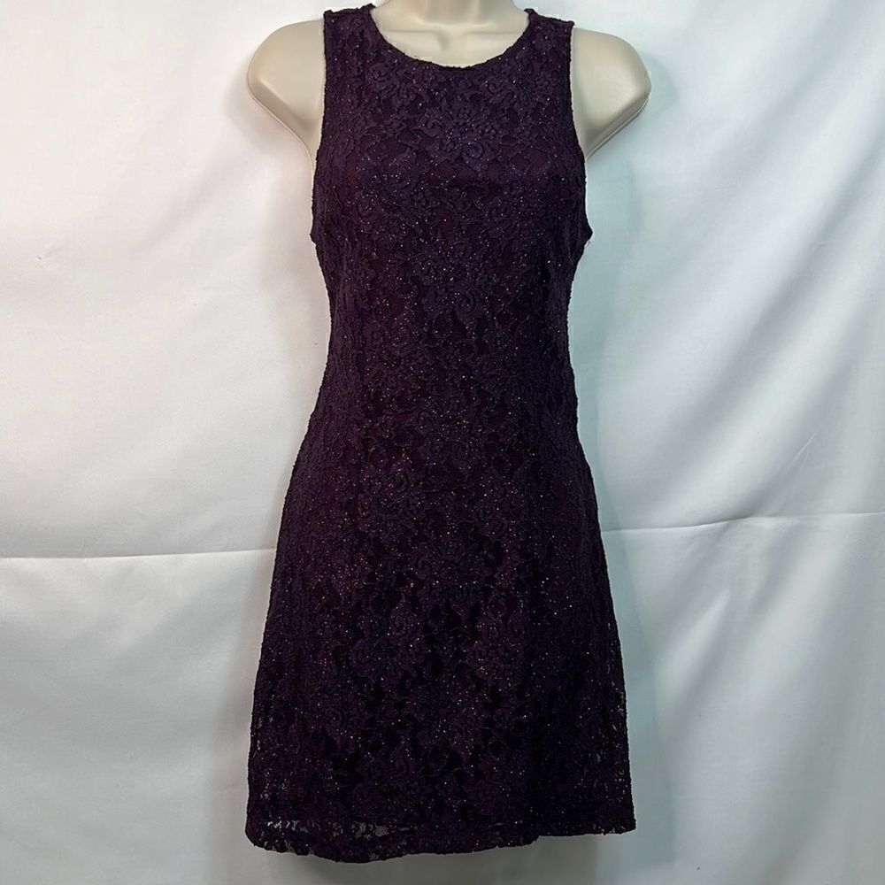 Speechless Purple Lace Glittering Event Dress size Small NWT